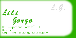 lili gorzo business card